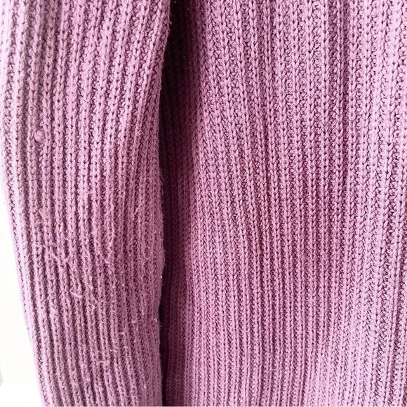 Soft Surroundings Tunic Sweater Purple Pull Over Knitted Henley Pockets Size L - Picture 9 of 9